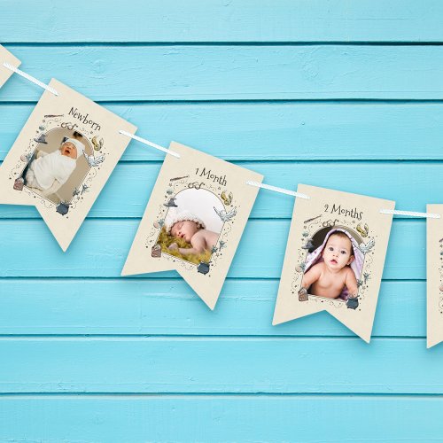 Harry Potter 1st Birthday 12 Month Photo Bunting Flags