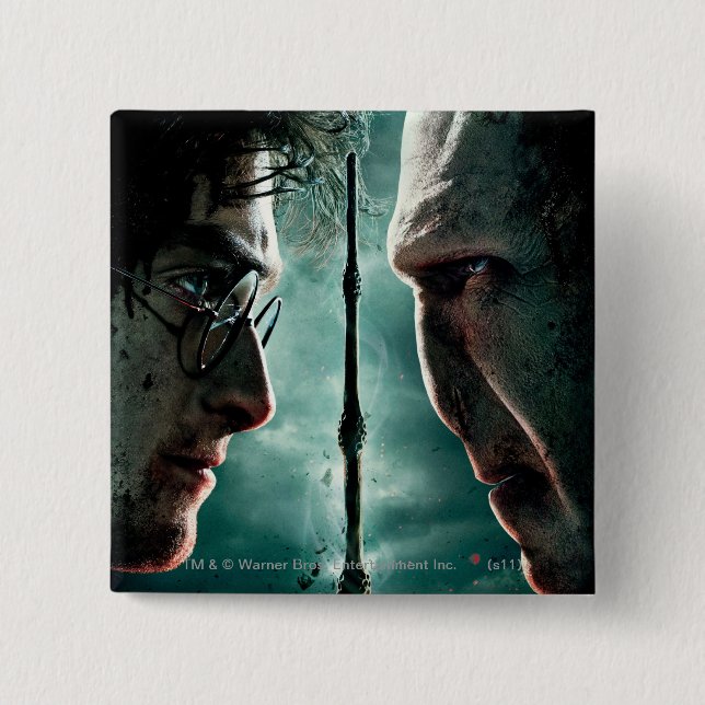 Harry Potter 7 Part 2 - Harry vs. Voldemort Button (Front)