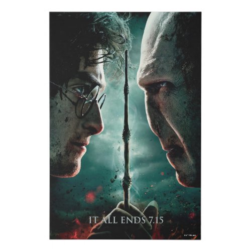 Harry Potter 7 Part 2 _ Harry vs Voldemort Faux Canvas Print