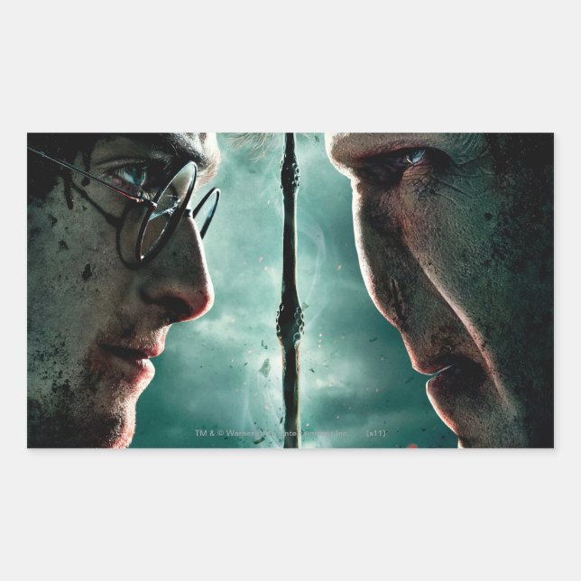 Harry Potter 7 Part 2 - Harry vs. Voldemort Rectangular Sticker (Front)