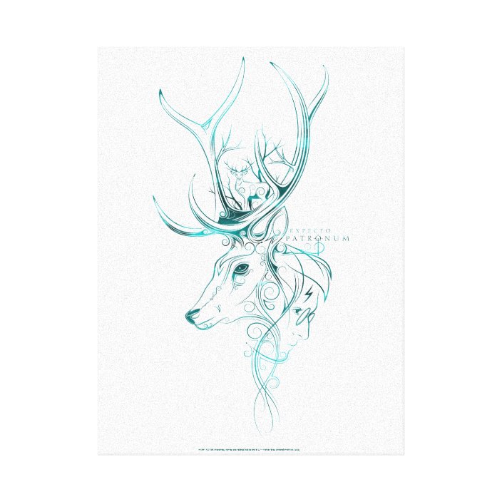 Harry Potter Aguamenti Expecto Patronum Stag Canvas Print Zazzle Com