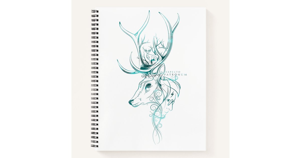 Harry Potter Aguamenti Expecto Patronum Stag Notebook Zazzle Com