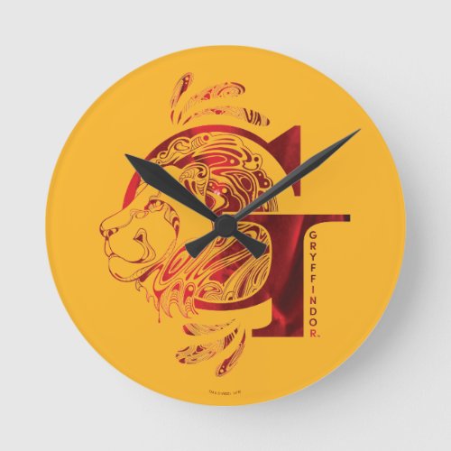 Harry Potter  Aguamenti GRYFFINDOR Graphic Round Clock