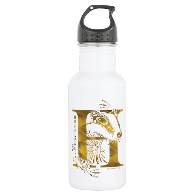 Harry Potter | Aguamenti HUFFLEPUFF™ Graphic Stainless Steel Water Bottle (Front)
