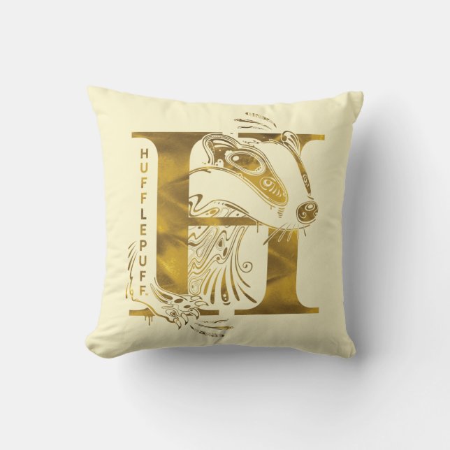 Harry Potter | Aguamenti HUFFLEPUFF™ Graphic Throw Pillow (Front)
