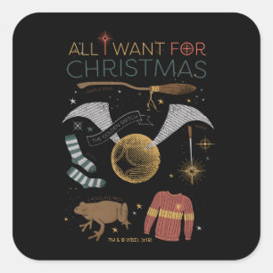 HARRY POTTER™ All I Want For Christmas Square Sticker