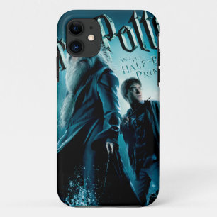 Harry Potter and Dumbledore on rocks 1 iPhone 11 Case