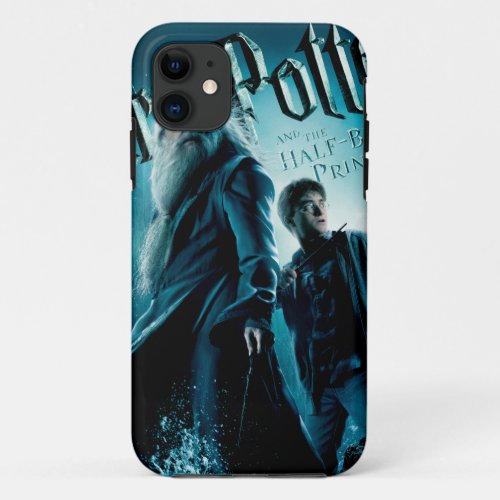 Harry Potter and Dumbledore on rocks 1 iPhone 11 Case