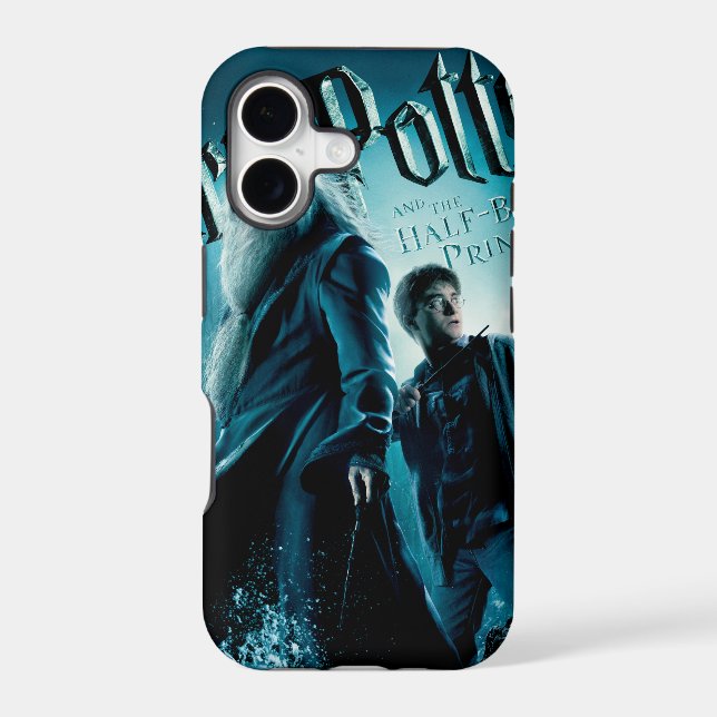 Harry Potter and Dumbledore on rocks 1 Iphone Case (Back)