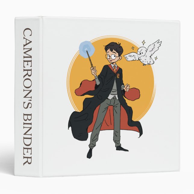 HARRY POTTER™ and Hedwig Illustration 3 Ring Binder (Front/Spine)