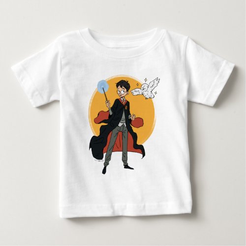 HARRY POTTER and Hedwig Illustration Baby T_Shirt