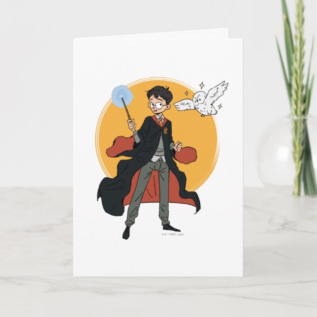 HARRY POTTER™ and Hedwig Illustration Card (Front)