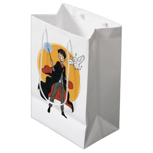 HARRY POTTER and Hedwig Illustration Medium Gift Bag