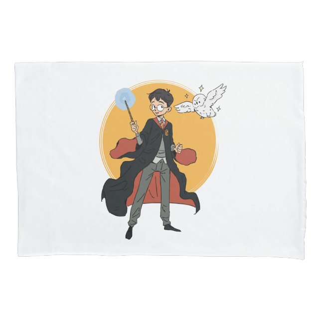 HARRY POTTER™ and Hedwig Illustration Pillow Case (Front)