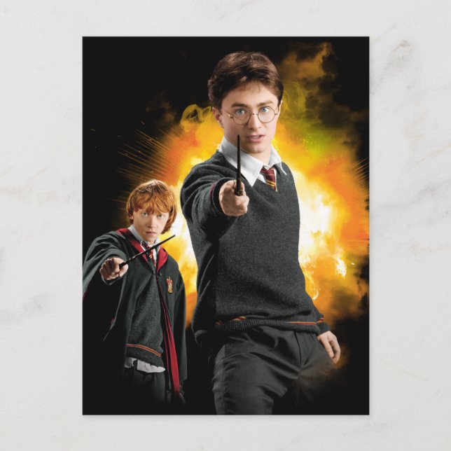 Harry Potter and Ron Weasely Postcard (Front)