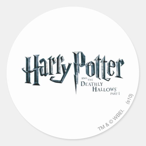 Harry Potter and the Deathly Hallows Logo 1 2 Classic Round Sticker