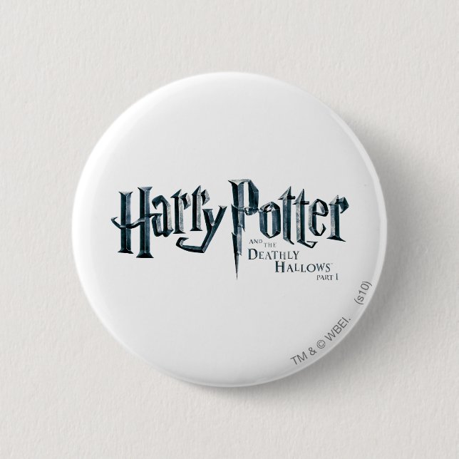 Harry Potter and the Deathly Hallows Logo 1 2 Pinback Button (Front)