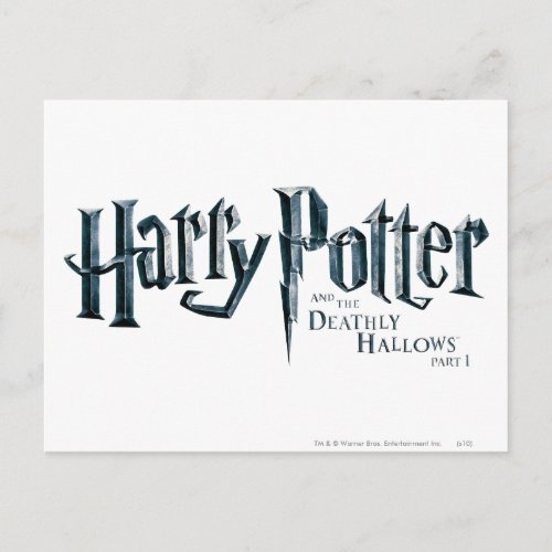 Harry Potter and the Deathly Hallows Logo 1 2 Postcard