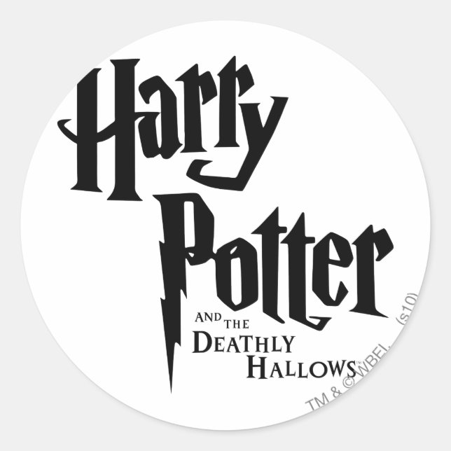 Harry Potter and the Deathly Hallows Logo 2 Classic Round Sticker (Front)