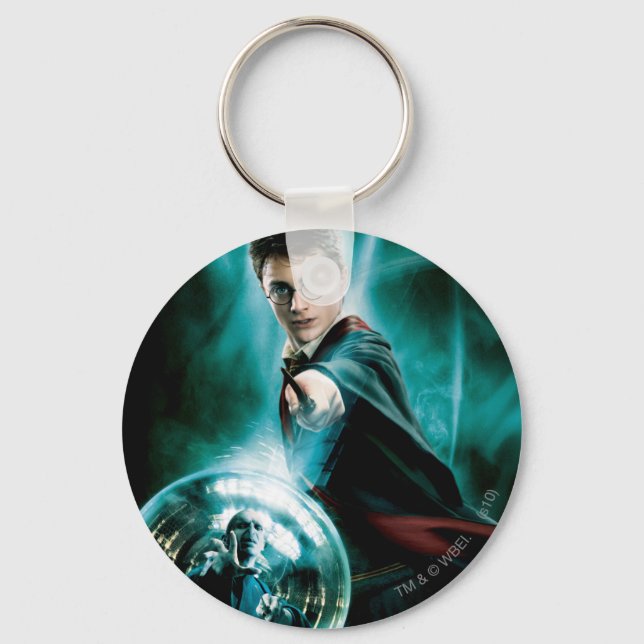Harry Potter and Voldemort Only One Can Survive Keychain (Front)