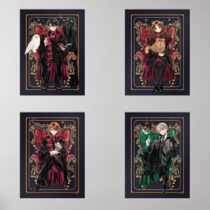 HARRY POTTER™ Anime Character Illustrations Wall Art Sets
