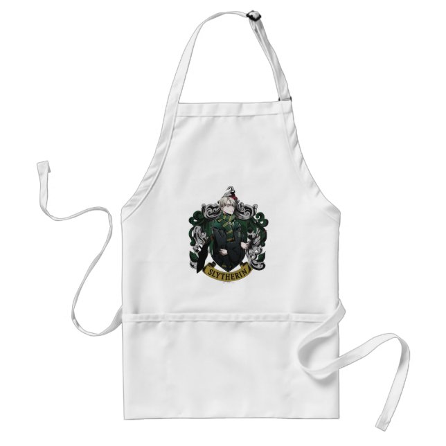 HARRY POTTER™ | Anime Draco Malfoy House Crest Adult Apron (Front)