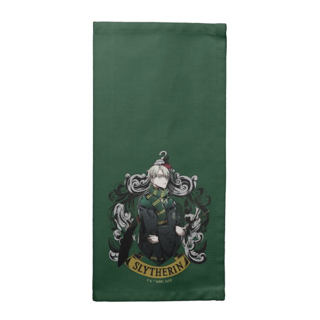 HARRY POTTER™ | Anime Draco Malfoy House Crest Cloth Napkin (Half Fold)