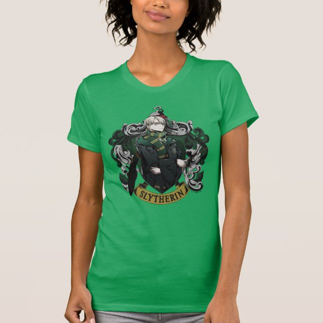 HARRY POTTER™ | Anime Draco Malfoy House Crest T-Shirt (Front)