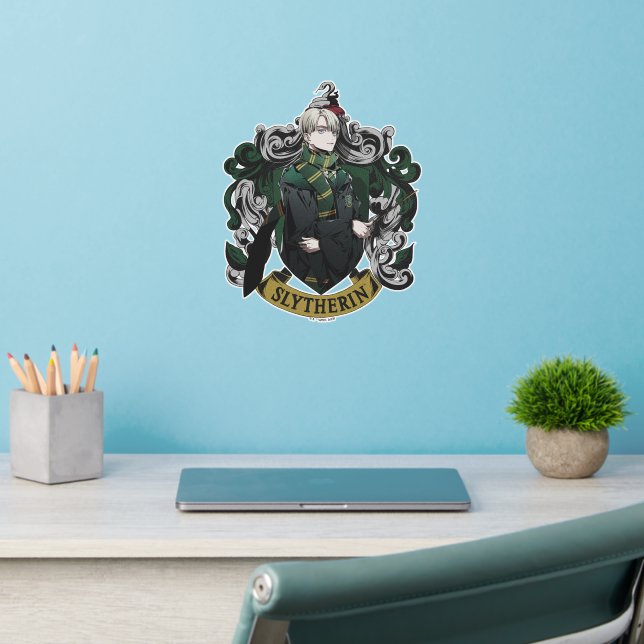 HARRY POTTER™ | Anime Draco Malfoy House Crest Wall Decal (Home Office 2)