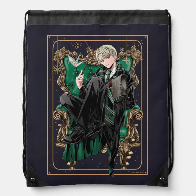 HARRY POTTER™ | Anime Draco Malfoy Seated Drawstring Bag (Front)