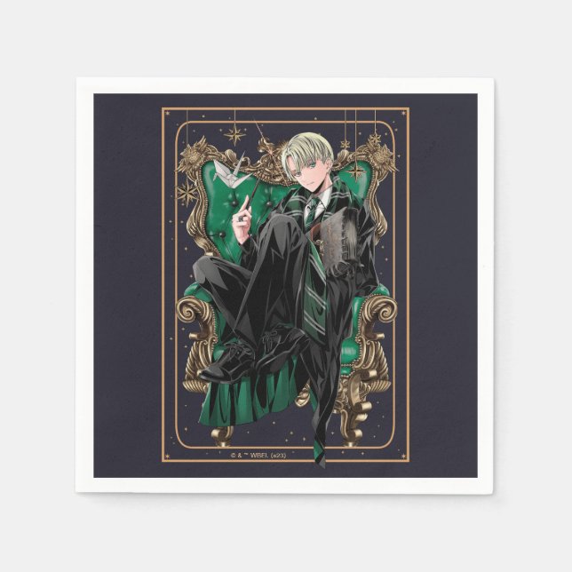 HARRY POTTER™ | Anime Draco Malfoy Seated Napkins (Front)