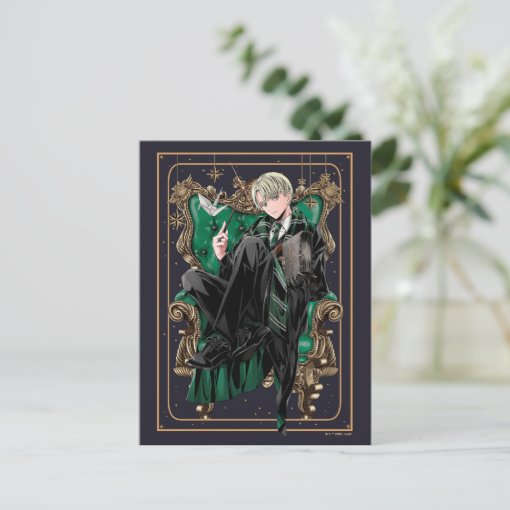 Harry Potter™ Anime Draco Malfoy Seated Postcard Zazzle 0111