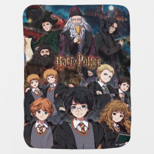 HARRY POTTER™ Anime Ensemble Scene Baby Blanket
