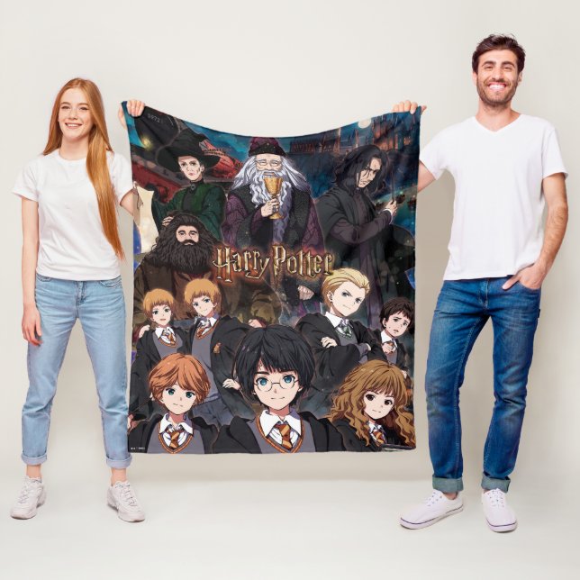 HARRY POTTER™ Anime Ensemble Scene Fleece Blanket (In Situ)