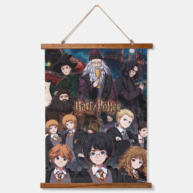 HARRY POTTER™ Anime Ensemble Scene Hanging Tapestry (Front)