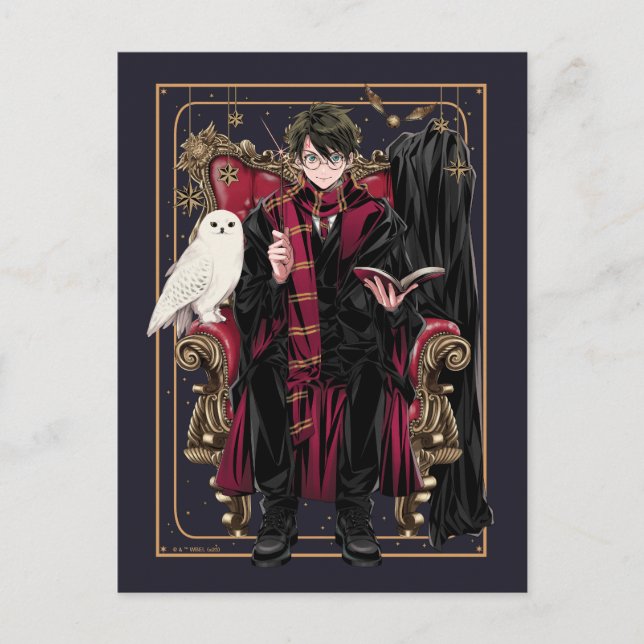 HARRY POTTER™ | Anime HARRY POTTER™ Seated Postcard (Front)