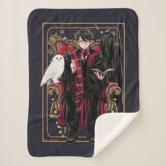 HARRY POTTER™ | Anime HARRY POTTER™ Seated Sherpa Blanket (Front)
