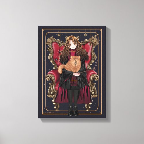 HARRY POTTER  Anime Hermione Granger Seated Canvas Print
