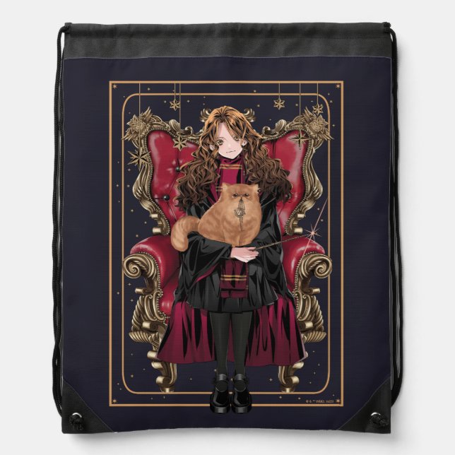 HARRY POTTER™ | Anime Hermione Granger Seated Drawstring Bag (Front)
