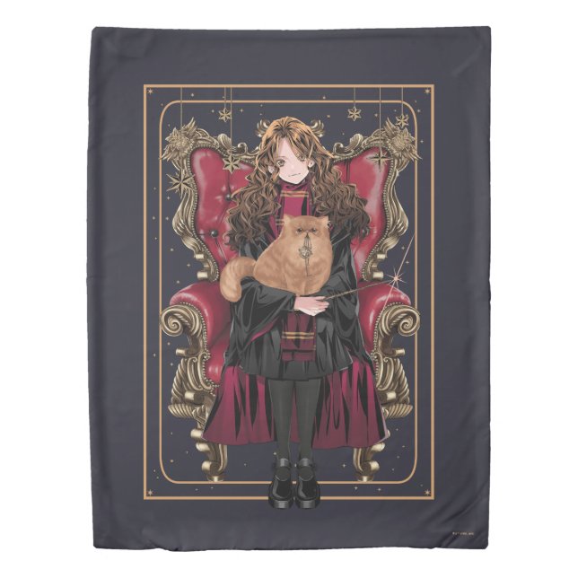 HARRY POTTER™ | Anime Hermione Granger Seated Duvet Cover (Front)