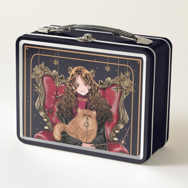 HARRY POTTER™ | Anime Hermione Granger Seated Metal Lunch Box (Front)