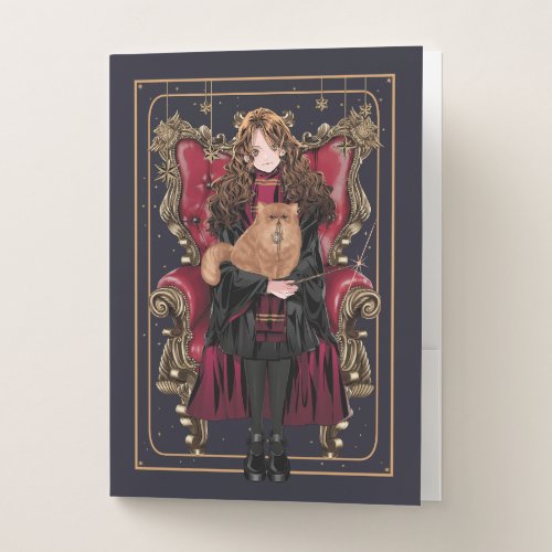 HARRY POTTERâ  Anime Hermione Granger Seated Pocket Folder