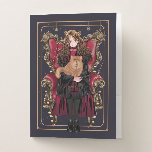 HARRY POTTER™ | Anime Hermione Granger Seated Pocket Folder (Front)