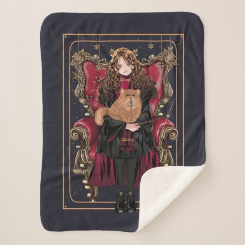 HARRY POTTER  Anime Hermione Granger Seated Sherpa Blanket