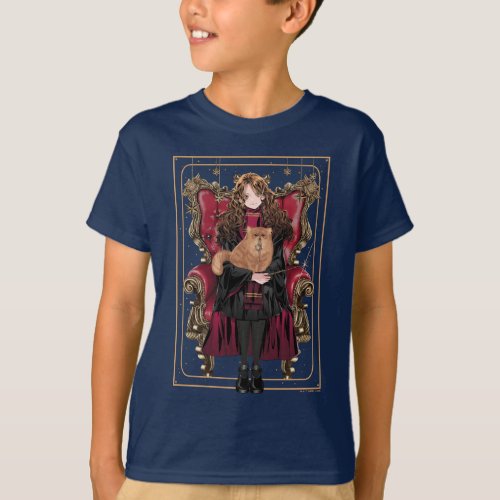 HARRY POTTER  Anime Hermione Granger Seated T_Shirt