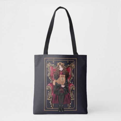 HARRY POTTER  Anime Hermione Granger Seated Tote Bag