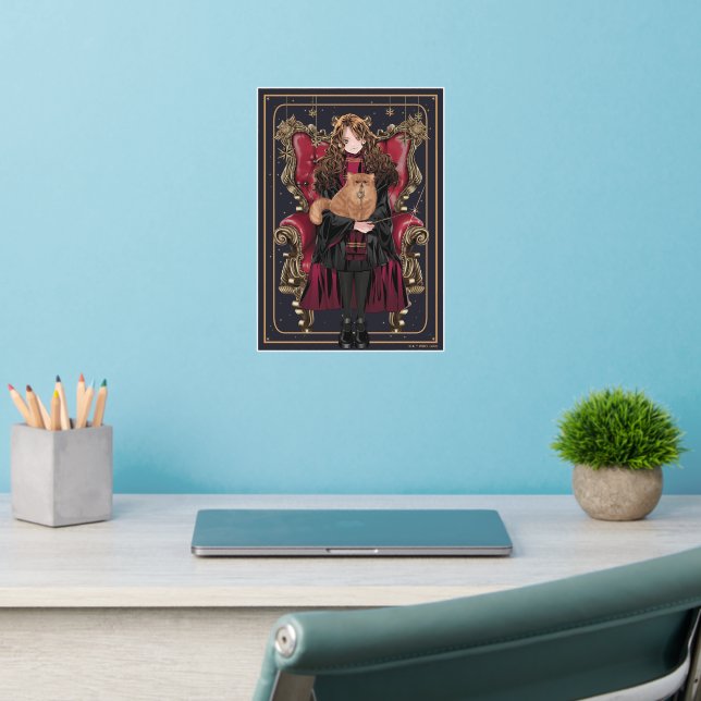 HARRY POTTER™ | Anime Hermione Granger Seated Wall Decal (Home Office 2)