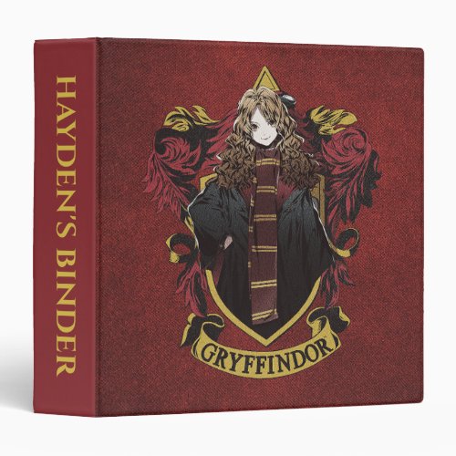 HARRY POTTER  Anime Hermione House Crest 3 Ring Binder