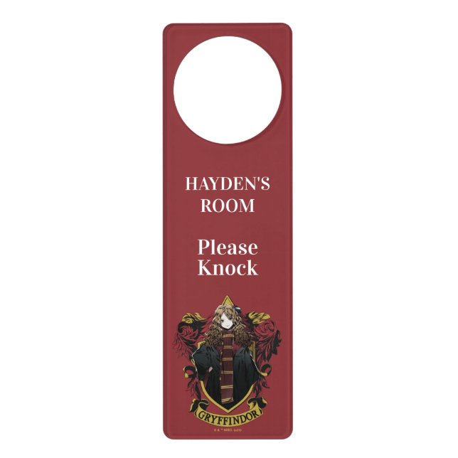 HARRY POTTER™ | Anime Hermione House Crest Door Hanger (Front)