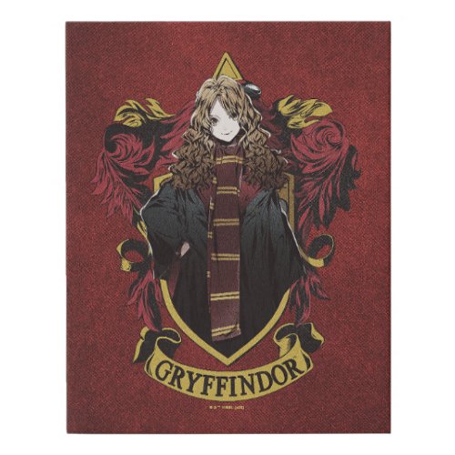 HARRY POTTERâ  Anime Hermione House Crest Faux Canvas Print